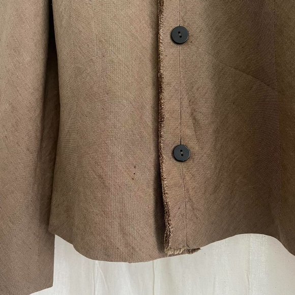 Jurgen Lehl linen jacket in chestnut - Picture 5 of 8